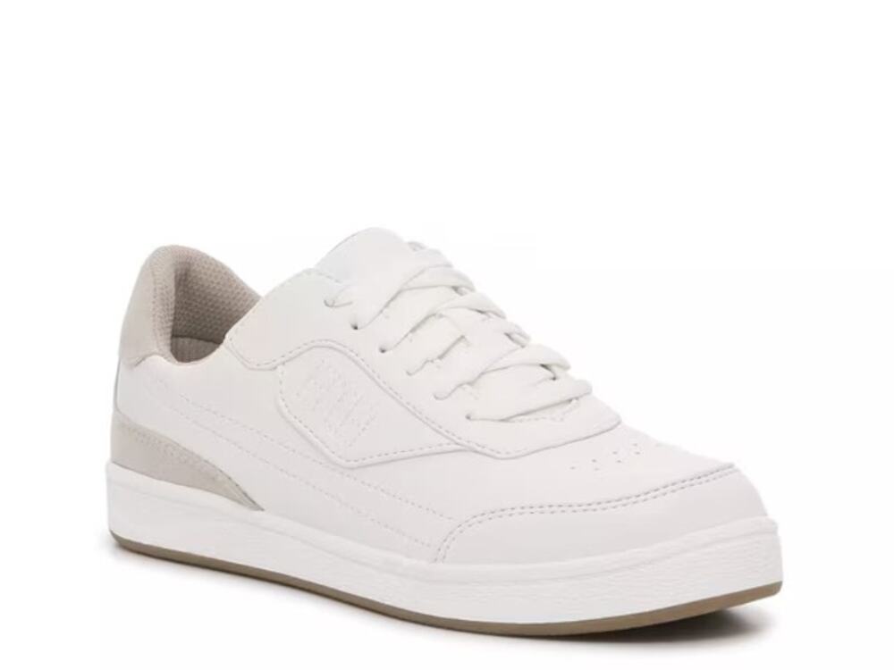 Dr. Scholl’s 6.5 Dink It White Low Top Lace Up Faux Leather Pickleball Sneakers